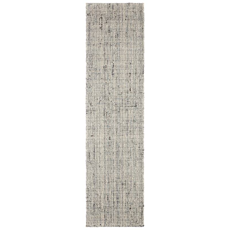 Juniper Home Cambridge Collection Basket Weave and Tweed Design Wool Area Rug