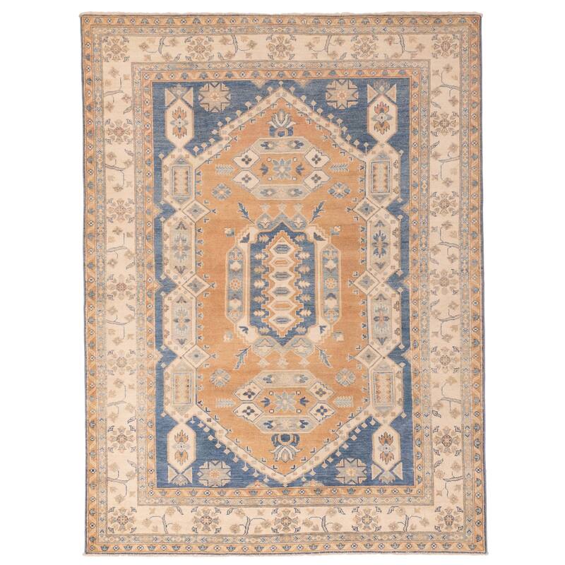 ECARPETGALLERY Hand-knotted Finest Ghazni Copper Wool Rug - 6'9 x 8'11