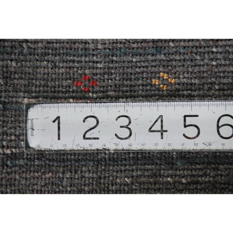 Hand Knotted Oriental 100% Wool Carpet Tribal Tribal Greys & Charcoal Gabbeh Area Rug - 8' 1'' X 8' 2''