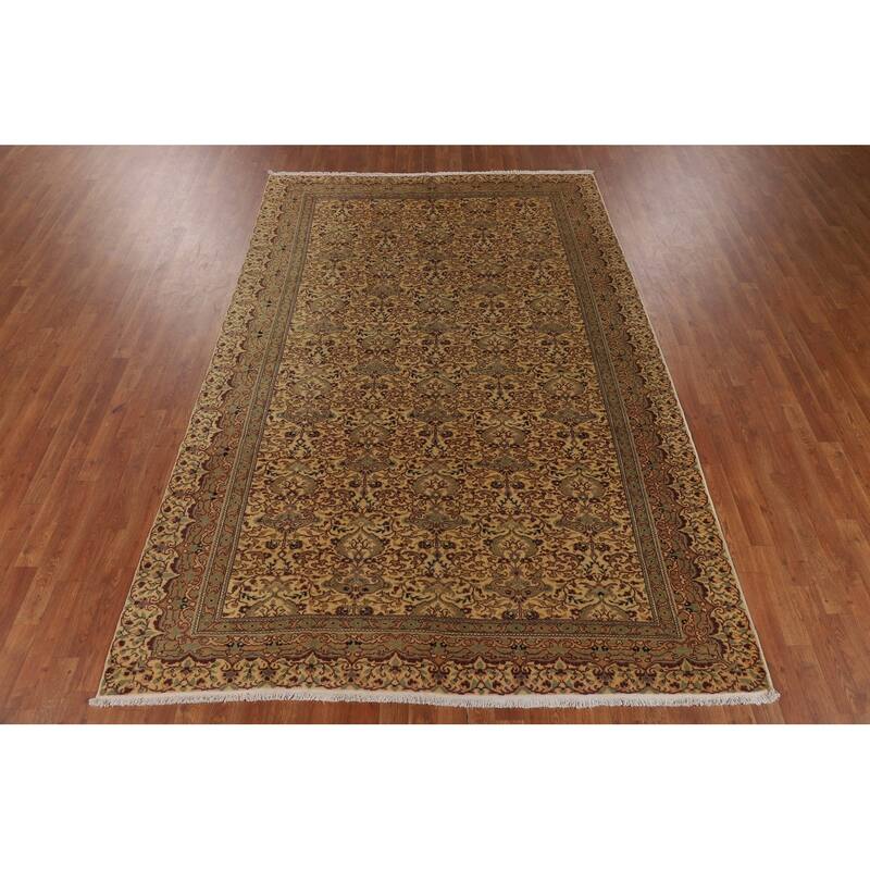 Anatolian Turkish Vintage Rug Hand-Knotted Living Room Wool Carpet - 6'6" X 9'9"