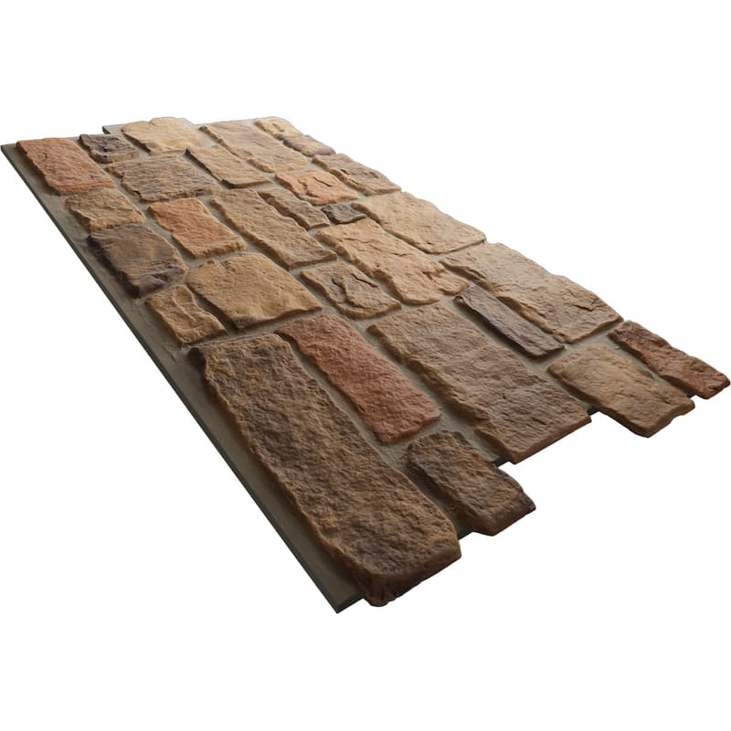 EverStone Cobblestone Faux Stone Panel, 48"W x 23 3/4"H x 1 1/8"D