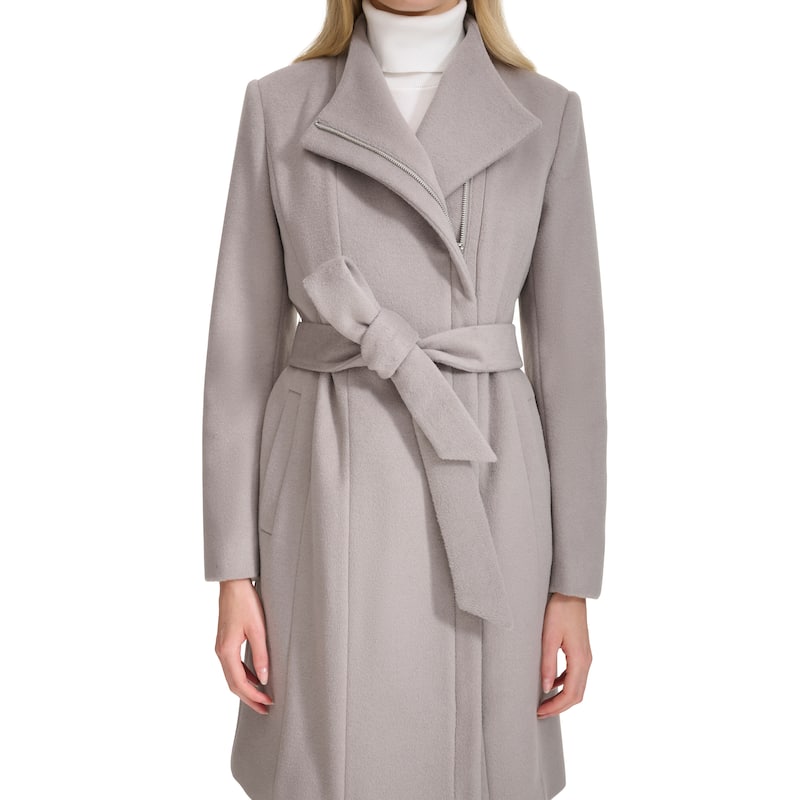 Cole Haan Double-Breasted Wool Blend Coat