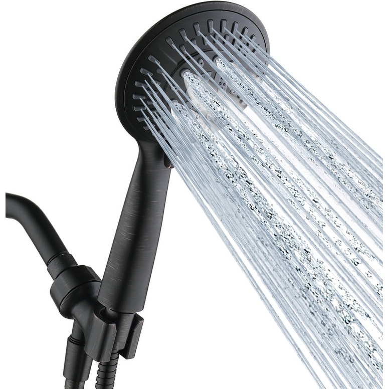 All Metal Handheld Shower Head Holder - Chrome - Adjustable Shower Wand  Holder with Universal Wall Hook Bracket and Brass Pivot Ball - Hand Held