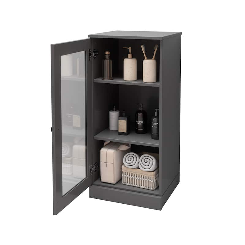 100% Solid Wood 16.5" Bathroom Cabinet with Optional Doors by Palace Imports