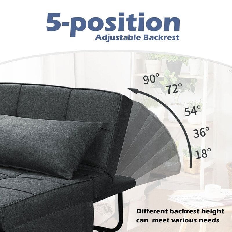 Zenova 4-1 Adjustable Sleeper Sofa Chair with Ottoman, Sofa Bed ,Couch Bed