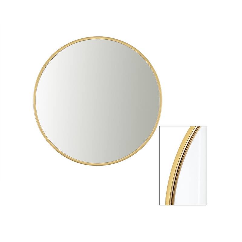 Utopia Alley Round Mirror- Mirror for Wall- Wall Mounted Mirror, Living Room, Bedroom and Bathroom Mirror for Wall, 24 inch