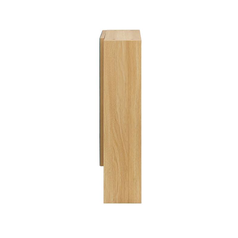 Wall-Mounted Bathroom Mirror Cabinet with Shelves, Towel Rack, and Storage Compartments，Over the Toilet Medicine Cabinet