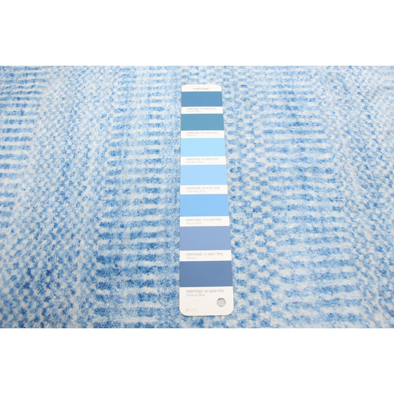 ECARPETGALLERY Hand Tufted Pearl Blue Wool Rug - 2'0 x 3'0
