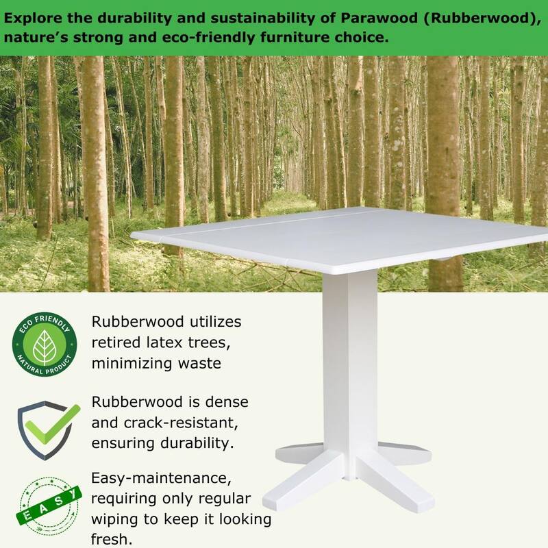 Square Dual Drop Leaf Dining Table