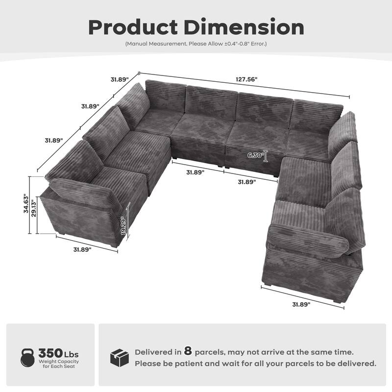 OVIOS Art-Style Deep-Seat Sofa