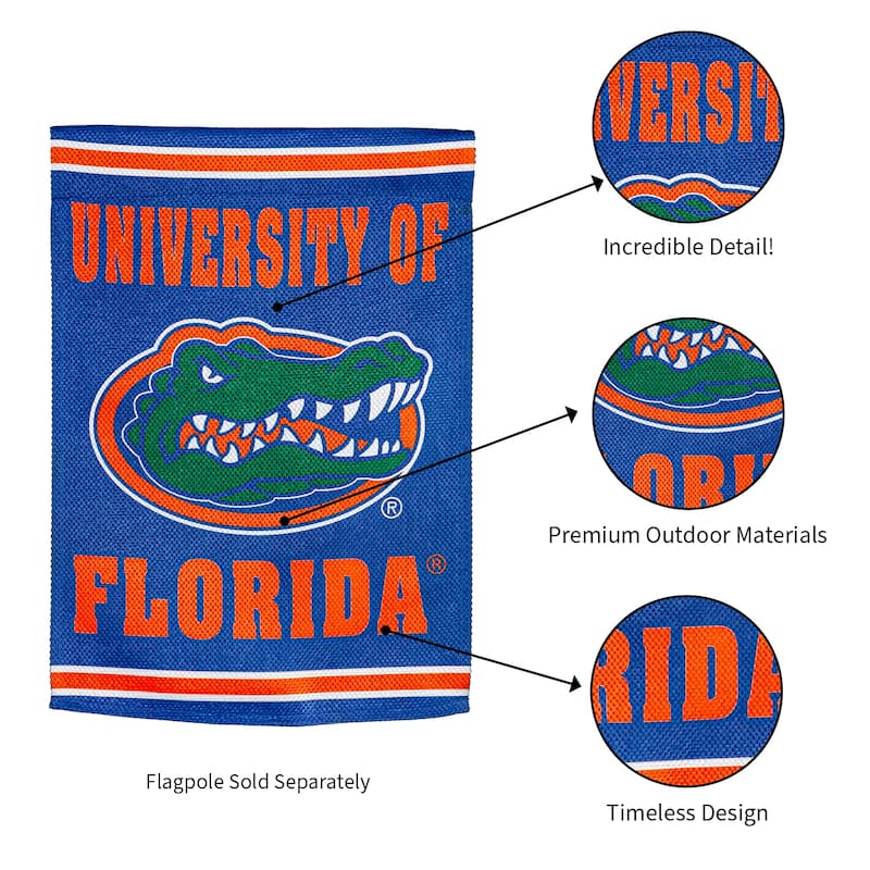 Embossed Suede Flag, Garden Size, University of Florida