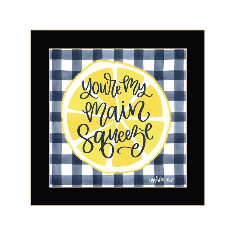 TrendyDecor4U Contemporary "Main Squeeze" Framed Print Wall Art - Black
