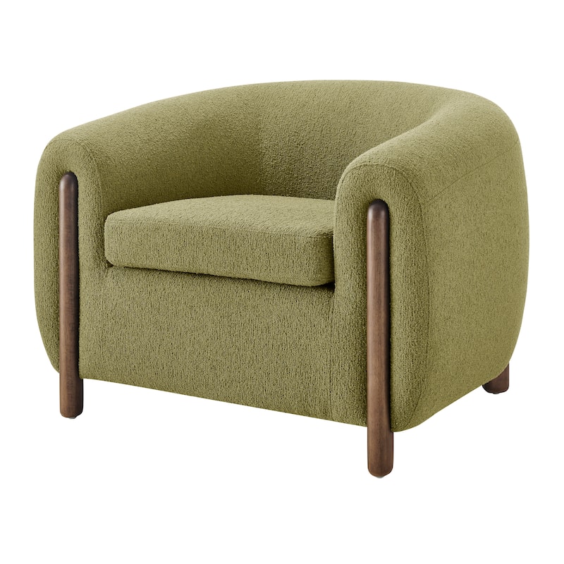 NPD Furniture Cordelia Boucle Accent Arm Chair - Palladian Green