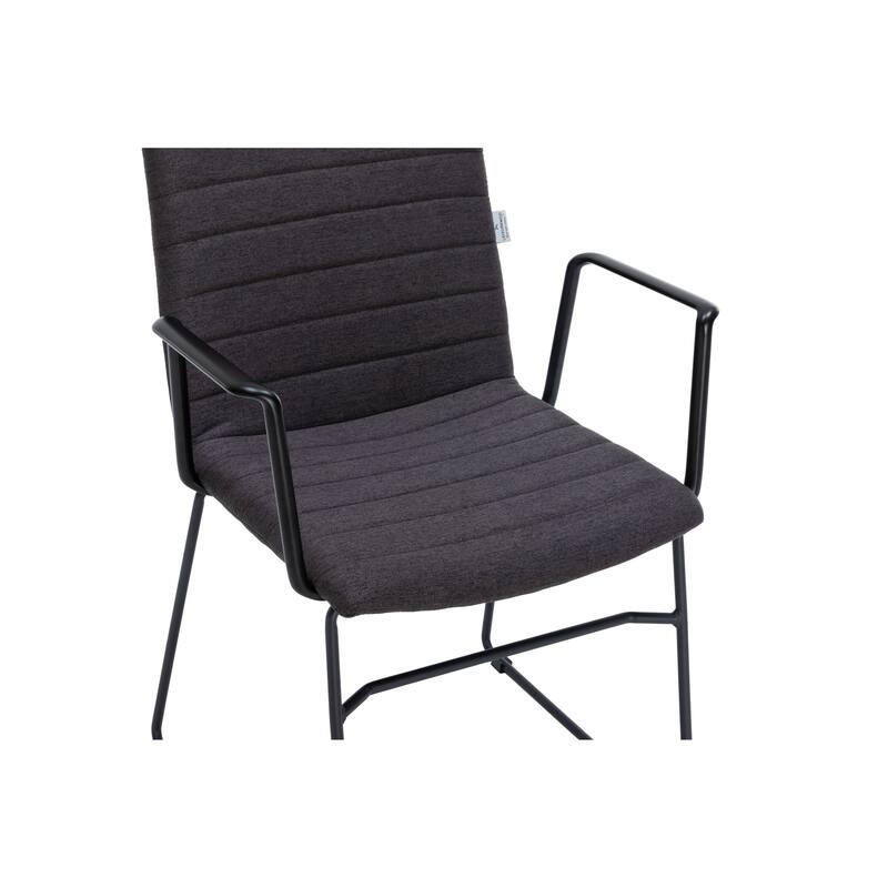 Zylar Ergonomic Guest Chair with Leather, Stainless Steel Base, High-Density Foam, Modern Design for Office or Waiting Room