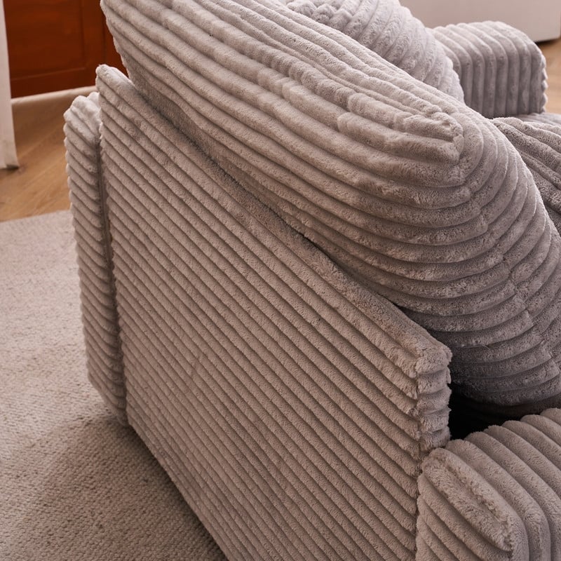56.30" Single Sofa Chair, Independent Ottoman