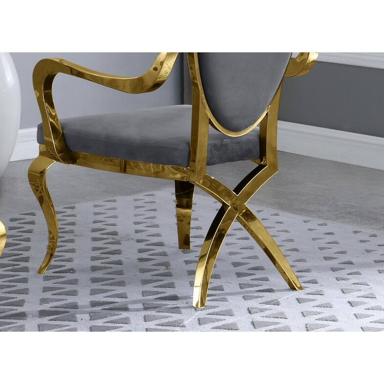 Best Quality Furniture Faux Crystal Arm Chairs
