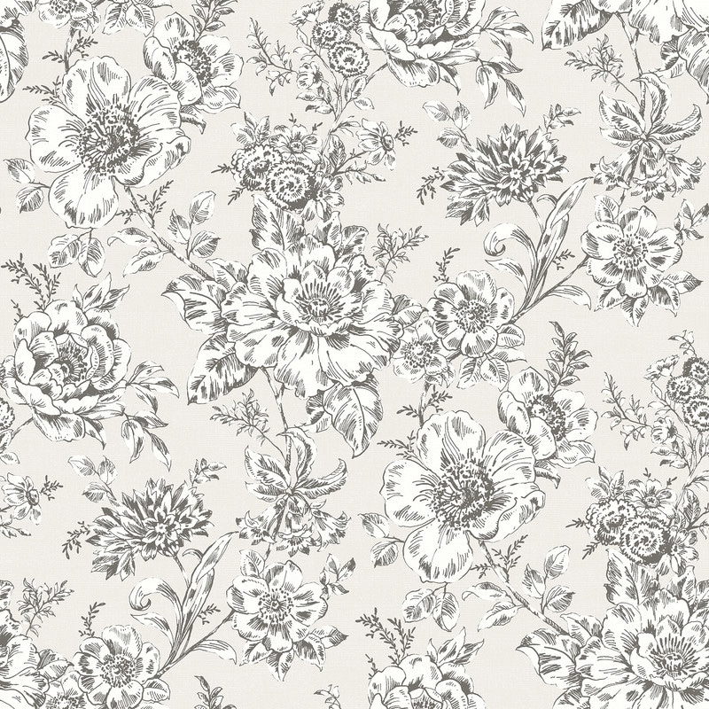 RoomMates Taupe Winifred Peel and Stick Wallpaper