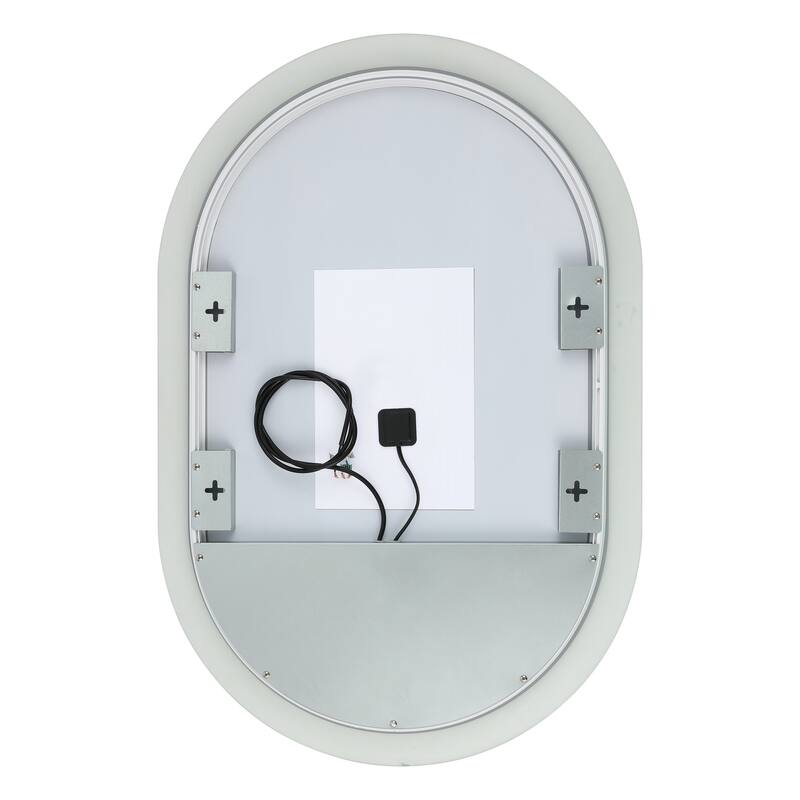 SAFAVIEH Home Wes 24" LED Vanity Mirror - Silver / White
