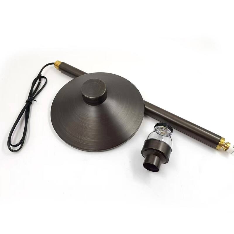 18" Antique Brass Outdoor Path Light Wide-Brim Dark Sky Landscape Lighting (G4 Bulb Compatible) - Antique Brass