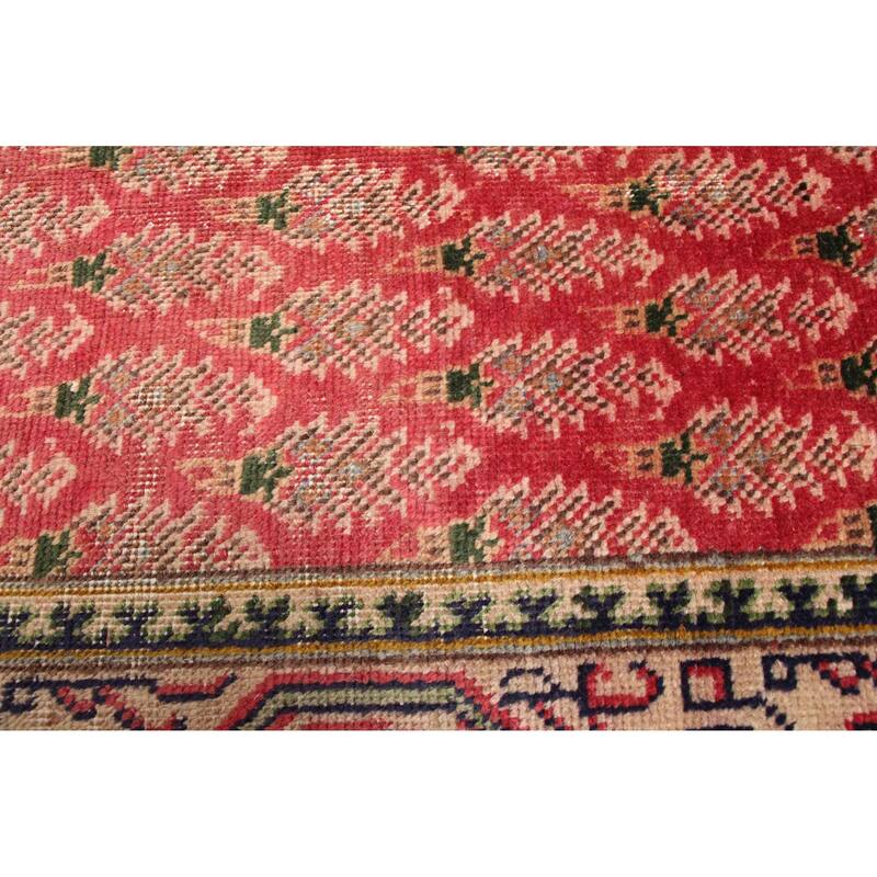 ECARPETGALLERY Hand-knotted Antalya Vintage Red Wool Rug - 2'9 x 12'6