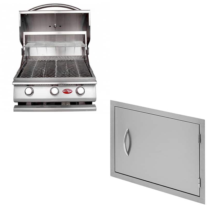 G3 24.5 in. 3-Burner Built-In LP Grill with 27 in. Double Door - 24"