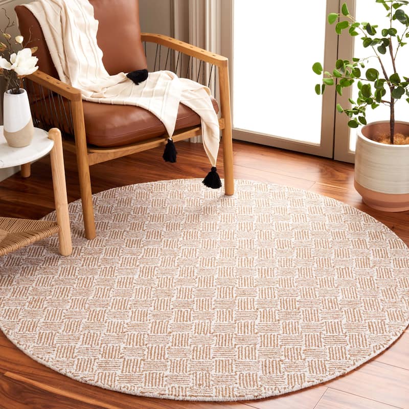 SAFAVIEH Handmade Micro-Loop Courteney Transitional Wool Rug