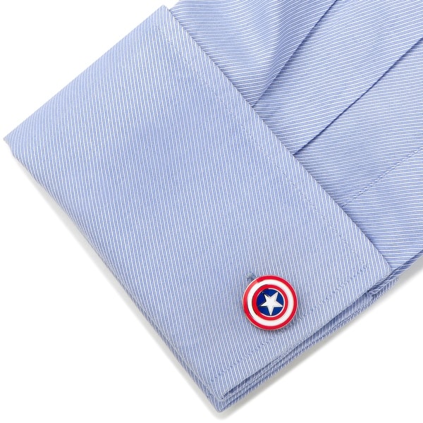 Captain America Shield Cufflinks With Storage Box