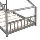 preview thumbnail 17 of 57, Roomfitters Twin Size House Bed with Wooden Frame, Modern Loft Design, Grey