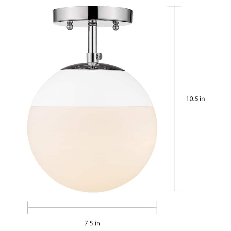 Dixon Mid-Century Modern Semi-Flush Orb