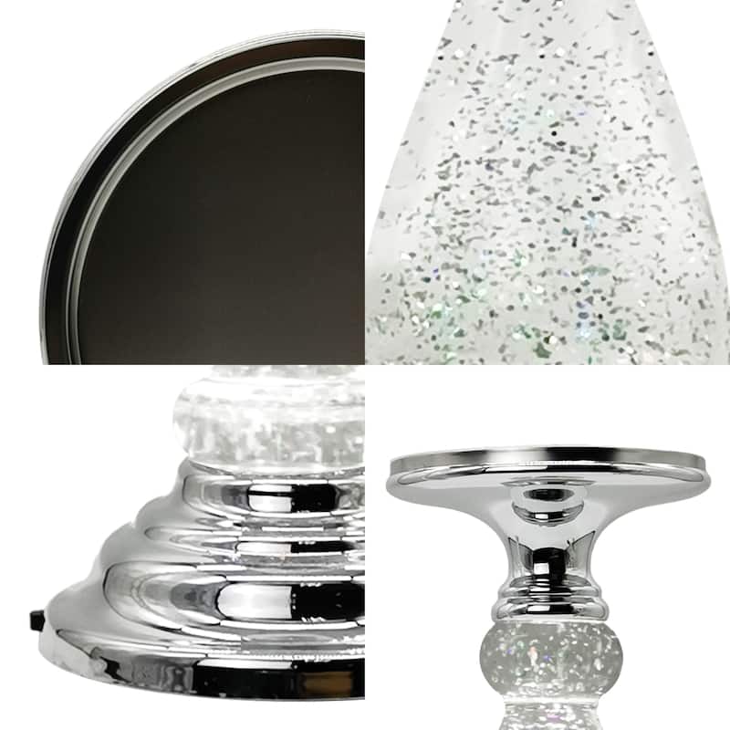 Swirling Candle Holder,LED Light-up Pedestal Candle Holder with On/Off Switch