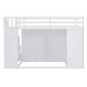 preview thumbnail 15 of 16, Full Size Wood Loft Bed with Storage and Drawers, White