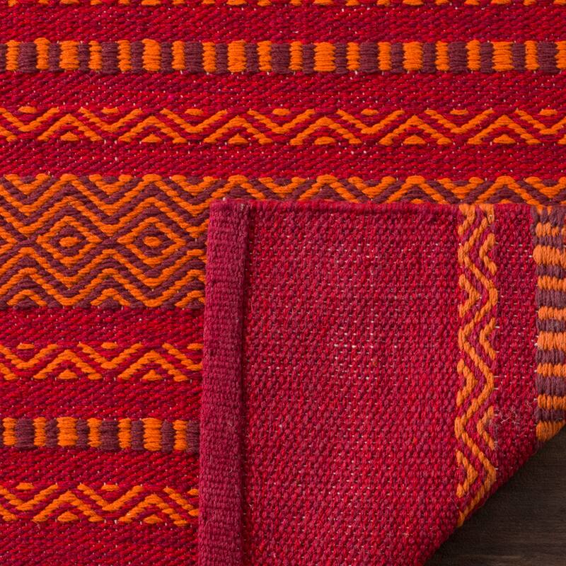 SAFAVIEH Handmade Montauk Carisbrooke Boho Stripe Cotton Flatweave Rug