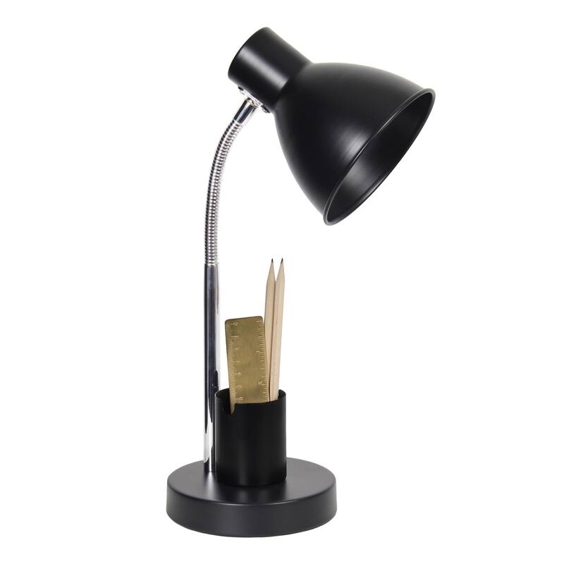 Gooseneck Desk Lamp with Adjustment Shade - 16.25" - Black