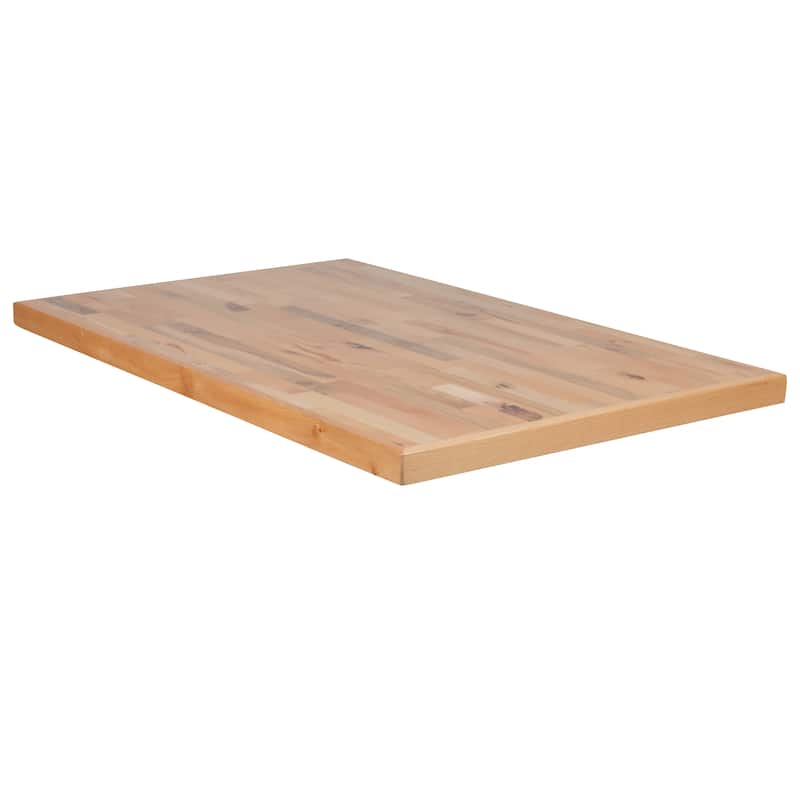Rectangle Butcher Block Style Table Top - Restaurant Table Top - 30"W x 48"D x 2"H - 30"W x 48"D x 2"H