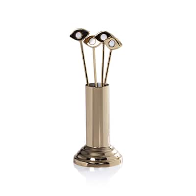 Evil Eye 4-Piece Set Cocktail Picks with Stand