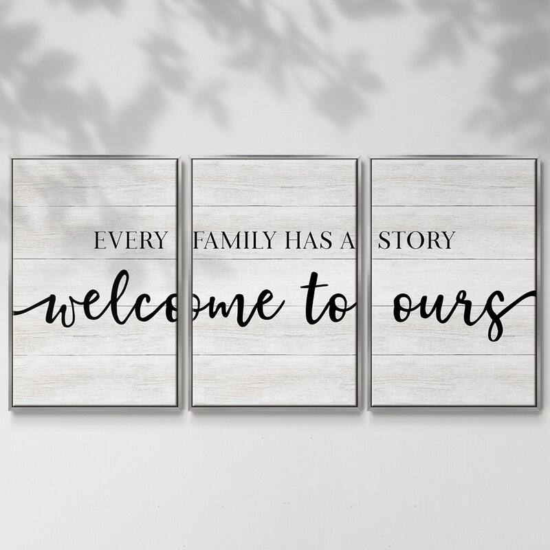 Family Story - Multi Piece Framed Canvas