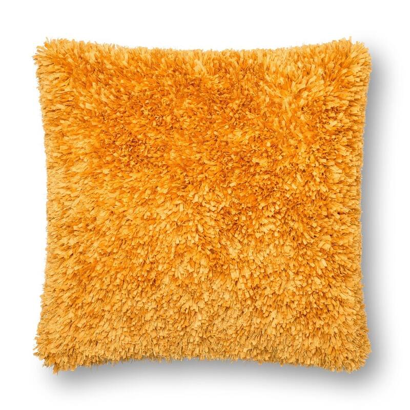 Solid Ribbon Shag 22-in. Throw Pillow OR Cover Only