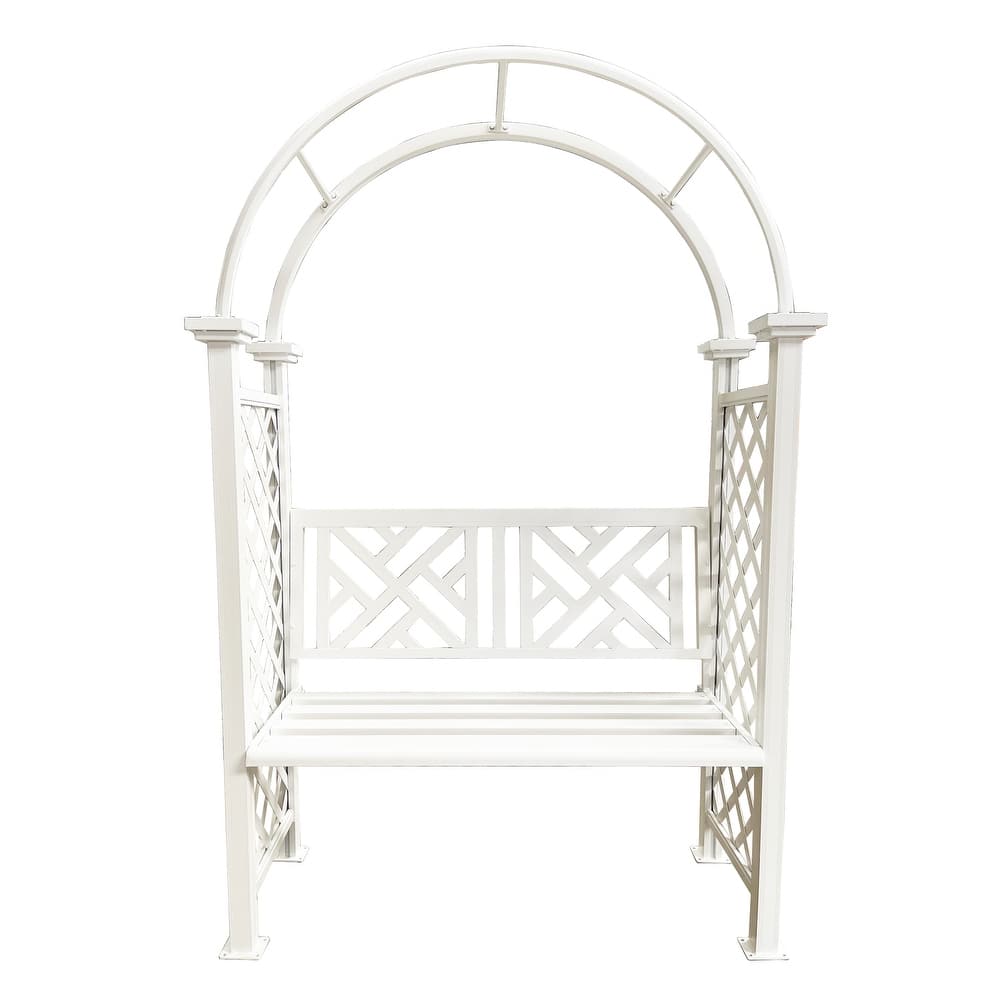 Aluminum Garden Arch with 2-Seater Bench