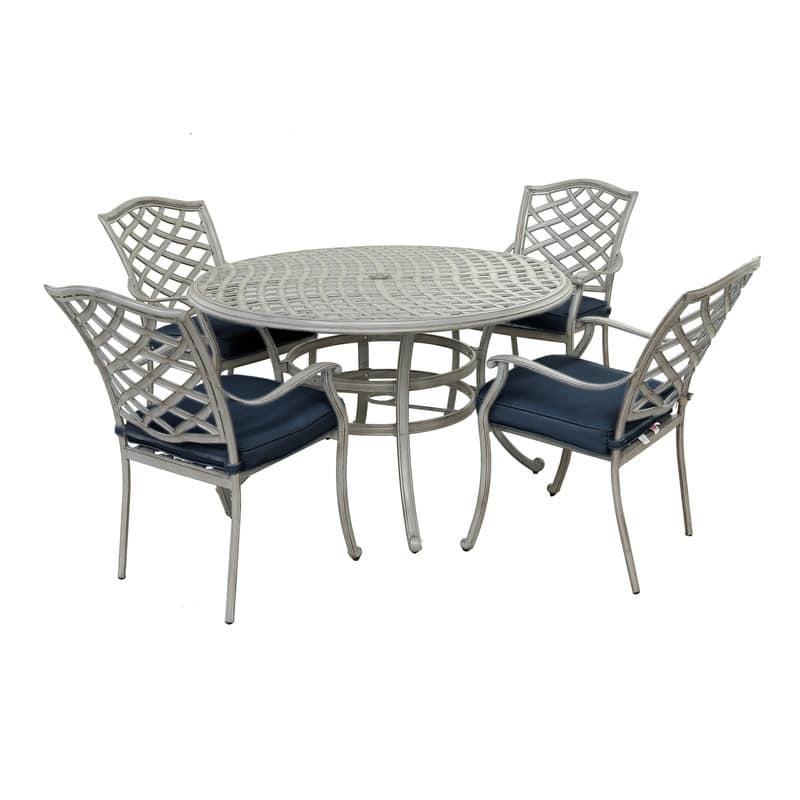 Arcadia 5-piece Outdoor Aluminum Dining Set with Cushions