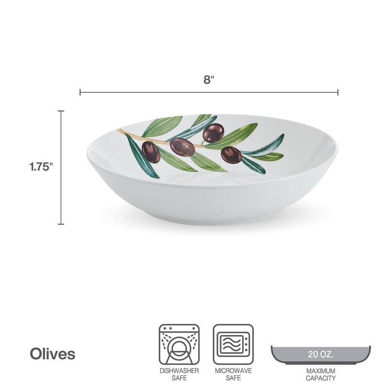 Studio Nova Olive Pasta Bowls, Set of 4