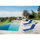 Kozyard Alan Full Flat Aluminum and Polypropylene Resin Legs Patio Reclining Adjustable Chaise Lounge