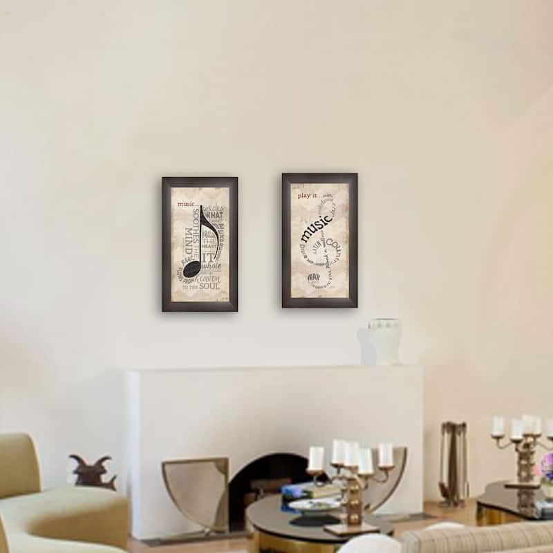 TrendyDecor4U Contemporary "Music Collection" 2-Piece Vignette by Marla Rae