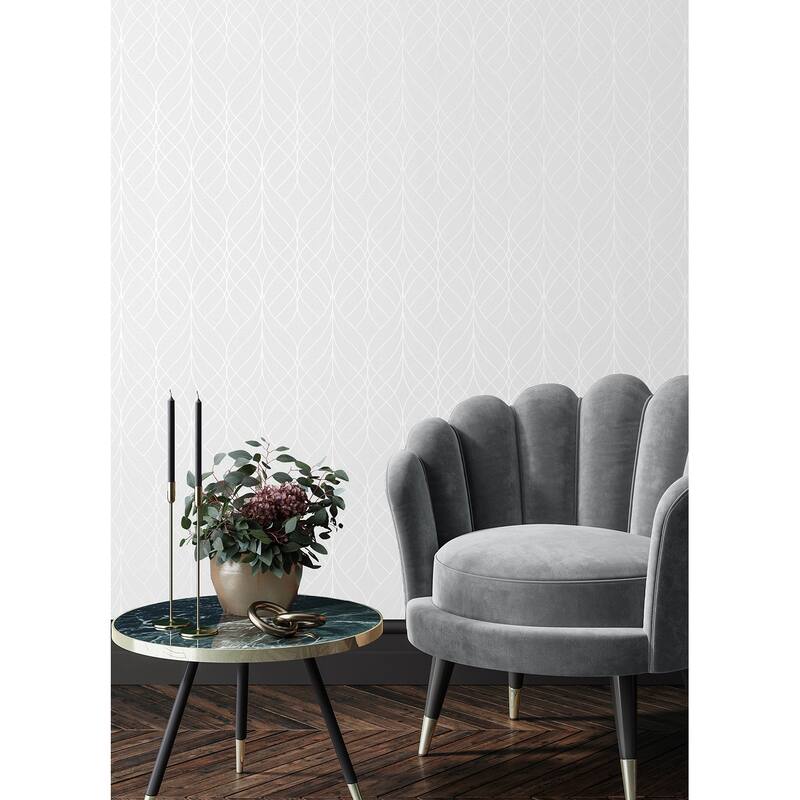 Advantage Hartley Light Grey Geo Wallpaper