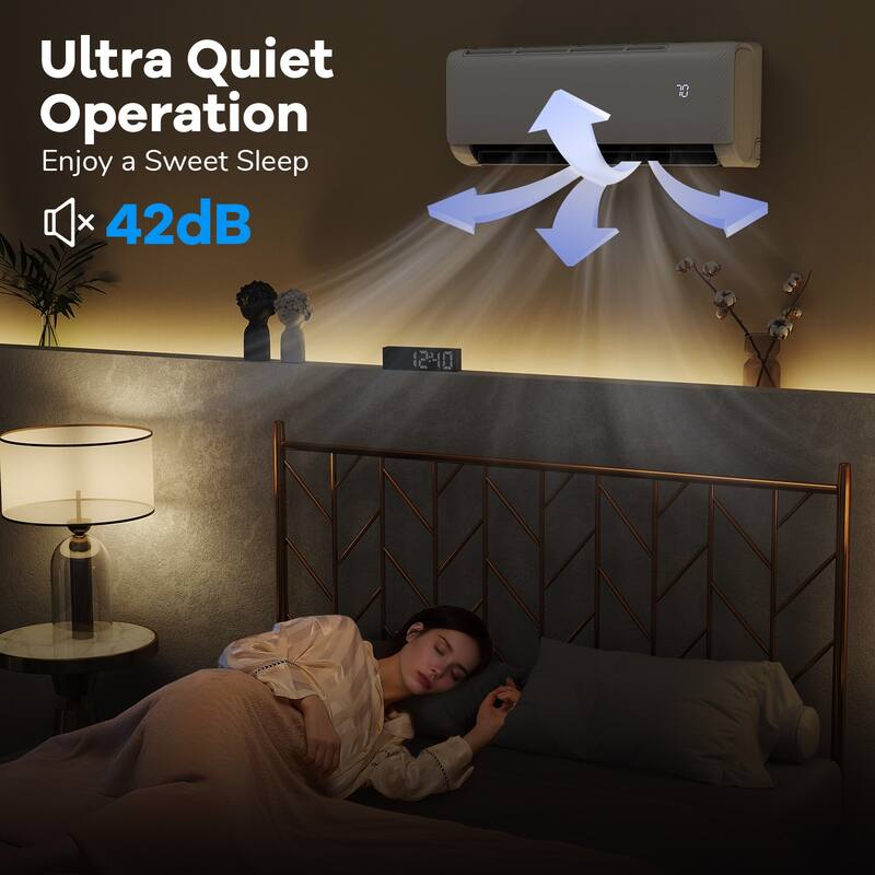 Gymax 12000 BTU Mini Split Air Conditioner 21 SEER2 AC Unit w/ Heat