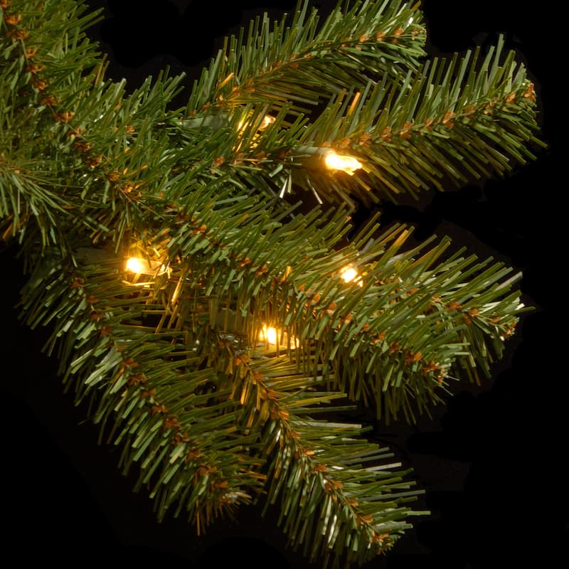 National Tree Company 6.5 ft. North Valley Spruce Pencil Slim Tree with Clear Lights - 6.5 Foot
