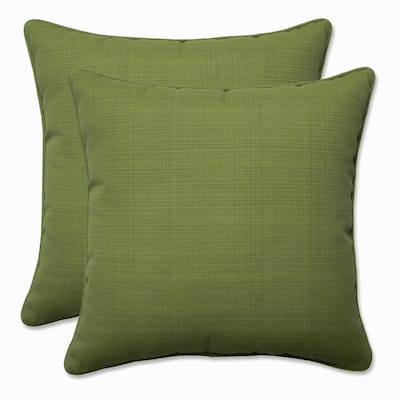 Pillow Perfect Outdoor Forsyth Kiwi 16.5-inch Throw Pillow (Set of 2) - 16.5 X 16.5 X 5 - 16.5 X 16.5 X 5
