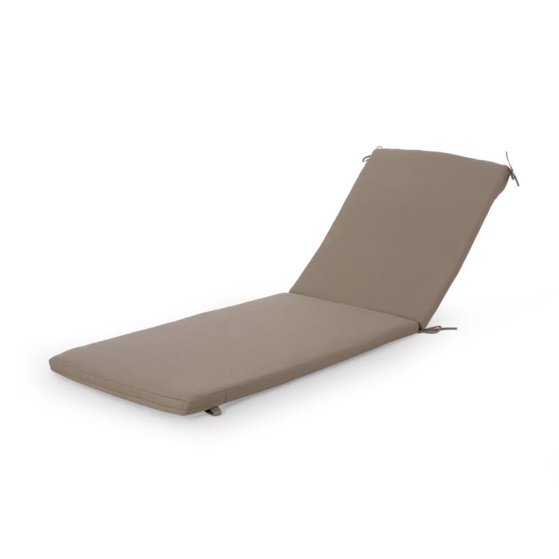 Roomfitters Cape Coral Outdoor Chaise Lounge Cushion with Removable Cover, Water Resistant - Khaki (Set of 2)
