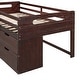 preview thumbnail 18 of 17, Contemporary Design Twin size Loft Bed with Two Shelves and Two drawers, Unique Quality Assurance, Solid Construction, Espresso