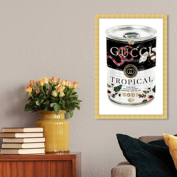 Oliver Gal Italian Luxe Soup Fashion And Glam Framed Wall Art Prints Soup Can Black White Overstock