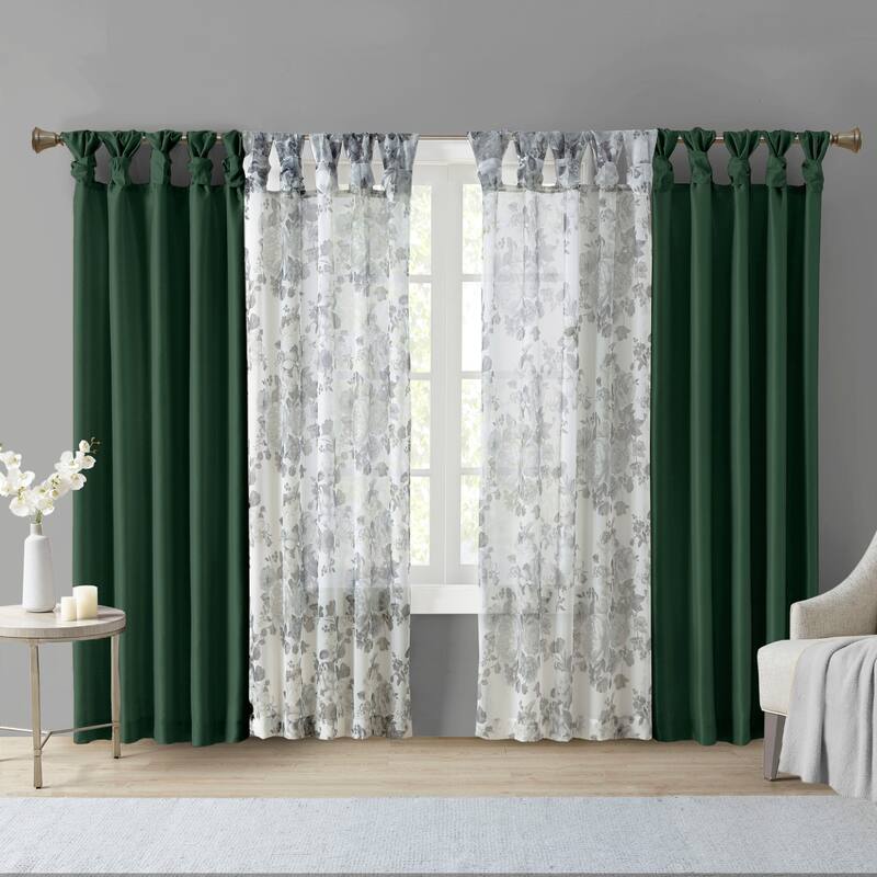 Twist Tab Total Blackout Window Curtain Panel